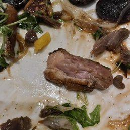 Duck cooked 3 ways with poorly rendered fat Duck cooked 3 ways with poorly rendered fat
