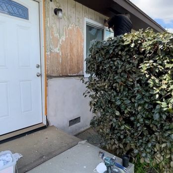 H&Q Colors - Prep work on front door - Painters Near Me