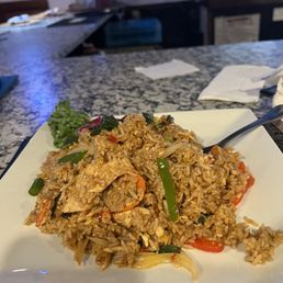 Basil Fried Rice with chicken