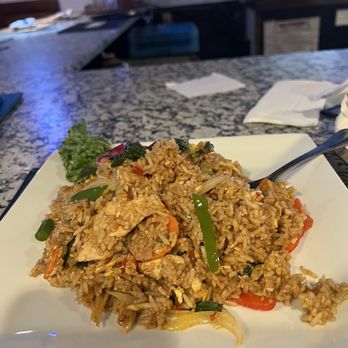 Blue Elephant Restaurant - Basil Fried Rice with chicken - Thai Near Me - Wilbraham, Massachusetts
