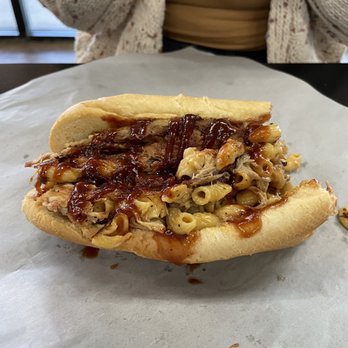 Hit List - Pork & Mac Sandwich - Burgers Near Me - Garden City, Idaho