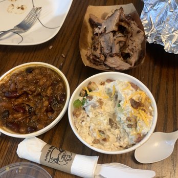 BBQ Pete's - Baked potato salad and beans - Barbeque Near Me - Kent, Washington