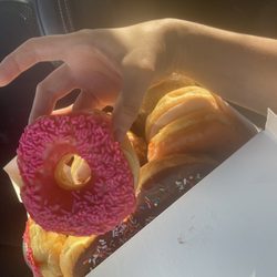Andrews Donuts - Pink sprinkle doughnut