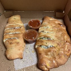 Silver Springs Pizza - Stromboli(left) & Calzone(right)