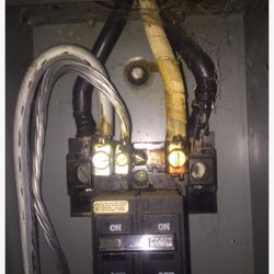 Greg Glavin Electrician - The old disconnect shorted out and all most caught fire this next pic shows the breaker