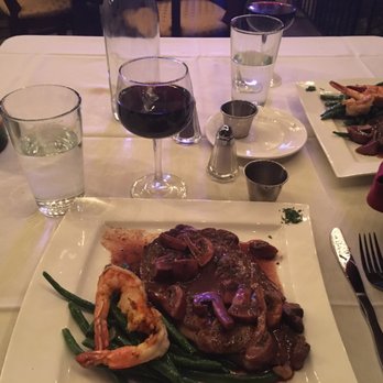 Villa Vito - Steak special in a mushroom wine reduction sauce with green beans and shrimp. - Italian Near Me - Harleysville, Pennsylvania Villa Vito - Steak special in a mushroom wine reduction sauce with green beans and shrimp. - Italian Near Me - Harleysville, Pennsylvania