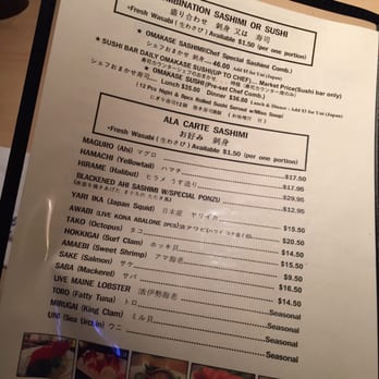 Yanagi Sushi - Dinner menu - Japanese Near Me - Honolulu, Hawaii Yanagi Sushi - Dinner menu - Japanese Near Me - Honolulu, Hawaii