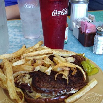 Riverside Cafe - 1/2 lb cheeseburger and fries. - American Near Me - Wichita, Kansas