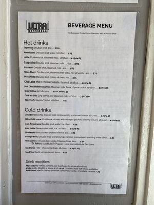 Menu photo 1 Ultra Coffeebar Asheville, NC Menu photo 1 Ultra Coffeebar Asheville, NC