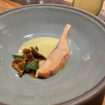 Barley Swine - Trout / tomato / corn - New American Near Me - Austin, Texas