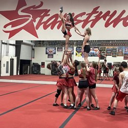 Starstruck - My daughter and her team preparing for another competition.