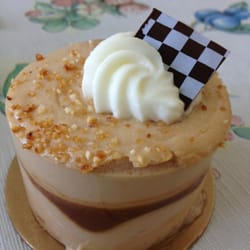 Kitchener Farmers' Market - Caramel mousse cake from a pastry stand. So cute!