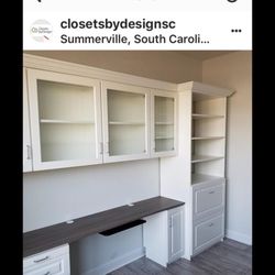 Charleston Glass - Charleston Glass in this Home Office