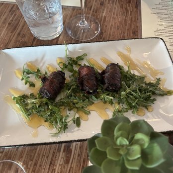 Larkspur Grill - Bacon-Wrapped Dates (comes with 5) - New American Near Me - Palm Desert, California Larkspur Grill - Bacon-Wrapped Dates (comes with 5) - New American Near Me - Palm Desert, California