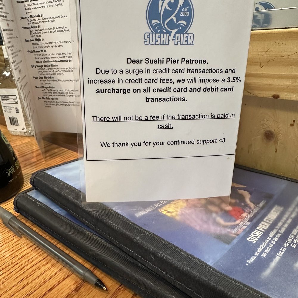 Sushi Pier - Surcharge information - Sushi Bars Near Me - Reno, Nevada