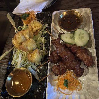 Bangkok Degree - Moo Ping & Fried Quail Egg Wontons - Thai Near Me - Brooklyn, New York