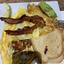 Mexican Omelette plus avocado