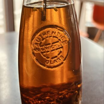 Enoteca Ama - 5/24/25 - a glass bottle that states it's authentic glass; whatever that means? - Pizza Near Me - Beacon, New York Enoteca Ama - 5/24/25 - a glass bottle that states it's authentic glass; whatever that means? - Pizza Near Me - Beacon, New York