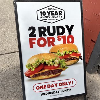 Rudy - Burgers Near Me - Toronto, Ontario
