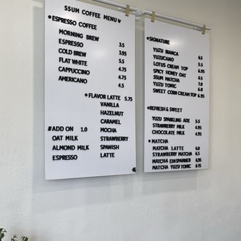 Ssum Coffee - Menu - Coffee & Tea Near Me - Anaheim, California