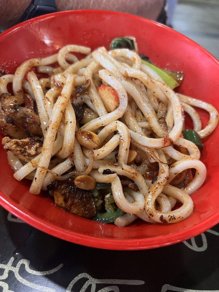 Food from Genghis Mongolian Grill