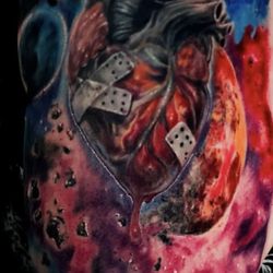 Babalu's Professional Tattoo Studio - The heart turned into a sleeve after I had changed my mind.