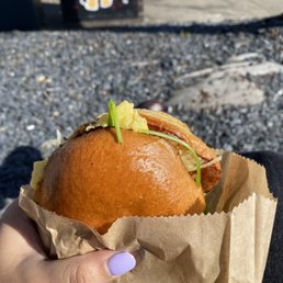 Egg Cheese Bacon on Brioche