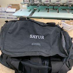 Aesthetics Embroidery and Designs - Custom name on bag.