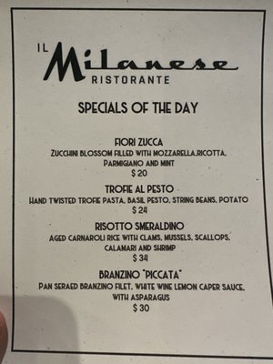 Menu photo 7 Il Milanese Ristorante Chicago, IL Menu photo 7 Il Milanese Ristorante Chicago, IL