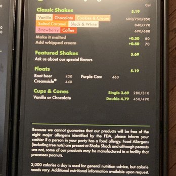 Shake Shack Blakeney - Shakes menu - Fast Food Near Me - Charlotte, North Carolina Shake Shack Blakeney - Shakes menu - Fast Food Near Me - Charlotte, North Carolina
