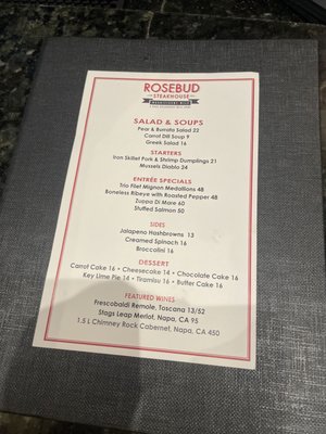 Menu photo 3 Rosebud Steakhouse Chicago, IL
