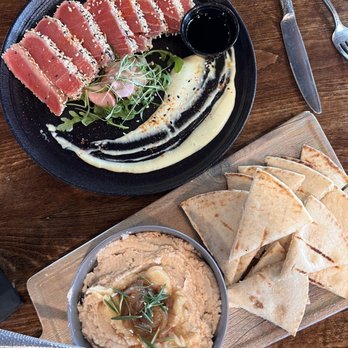 Cork and Rye - Seared Sesame Ahi Tuna and Homemade Hummus - Gastropubs Near Me - Warwick, Rhode Island Cork and Rye - Seared Sesame Ahi Tuna and Homemade Hummus - Gastropubs Near Me - Warwick, Rhode Island