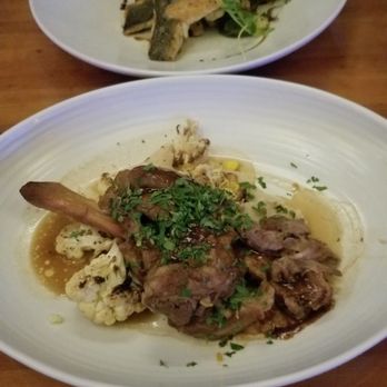 Schooners Monterey - Lamb shank and branzino - Seafood Near Me - Monterey, California Schooners Monterey - Lamb shank and branzino - Seafood Near Me - Monterey, California