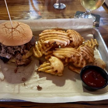 Coppertail Brewing Co - Brisket sandwich side of fries - Bars Near Me - Tampa, Florida Coppertail Brewing Co - Brisket sandwich side of fries - Bars Near Me - Tampa, Florida