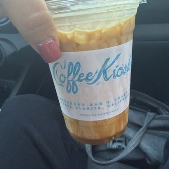 Coffee Kiosk - Iced carmelatto with an add shot - Coffee & Tea Near Me - Santa Clarita, California Coffee Kiosk - Iced carmelatto with an add shot - Coffee & Tea Near Me - Santa Clarita, California