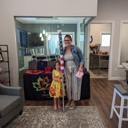 Dean Ballenger Agency - Our Safeco Rep stopped by with her daughter to pick up their flag. It now flies proudly at their home.