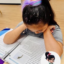 Jen's Learning Center - Our favorite little sugar rush!   This sweet girl came straight from a birthday party looking exactly like Vanellope von Schweetz