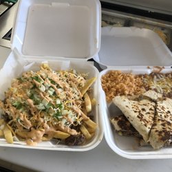 The Taco Station - Asada Fries & Asada Quesadilla