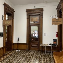 Original tile floor and woodwork