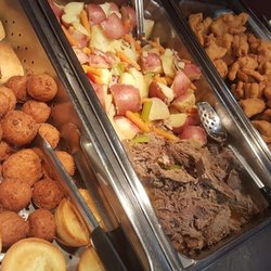 Tabby D's - Beef Pot Roast with Potatoes and Carrots, Fried Catfish, Homemade Hushpuppies, and Roast Beef sliced to order!