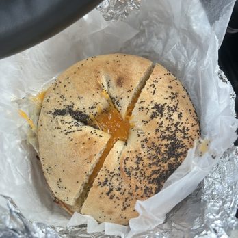 Bagel Break Deli - Bagel egg, cheese and bacon sandwich - Bakeries Near Me - Jensen Beach, Florida