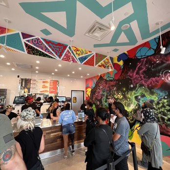 Dave's Hot Chicken - A view into the lobby on their opening day. - Chicken Shop Near Me - Orlando, Florida