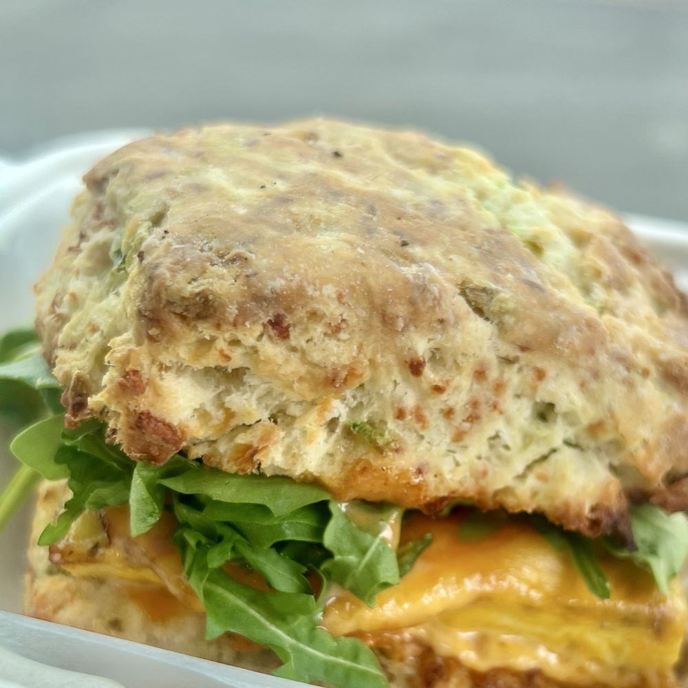 Argonaut Coffee & Biscuits - Buttermilk jalapeño biscuit (breakfast sandwich) - Coffee & Tea Near Me - Leavenworth, Washington