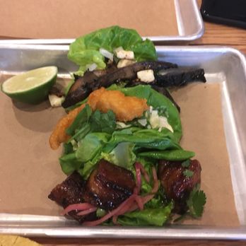 Bartaco Mosaic - Portabella, fish, and poke belly tacos in a Bibb lettuce wrap - Tacos Near Me - Fairfax, Virginia Bartaco Mosaic - Portabella, fish, and poke belly tacos in a Bibb lettuce wrap - Tacos Near Me - Fairfax, Virginia