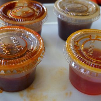 Boiling Point - Sauces for to-go. You get 3 of them per soup order - Taiwanese Near Me - Tukwila, Washington