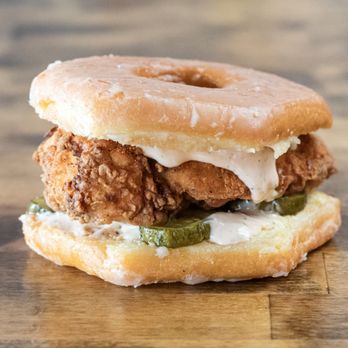Fry The Coop - best chicken sandwich Darien "DONUT FRIED CHICKEN SANDWICH" - Waffles Near Me - Darien, Illinois Fry The Coop - best chicken sandwich Darien "DONUT FRIED CHICKEN SANDWICH" - Waffles Near Me - Darien, Illinois