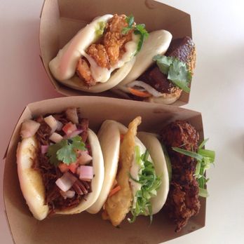 King Bao - From top to bottom left to right: firecracker shrimp, hogzilla, glen rhee, OMG, and kicken chicken. - Asian Fusion Near Me - Orlando, Florida King Bao - From top to bottom left to right: firecracker shrimp, hogzilla, glen rhee, OMG, and kicken chicken. - Asian Fusion Near Me - Orlando, Florida