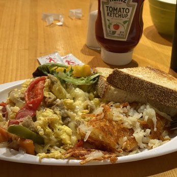 The Greenery Cafe - Western Scramble with Sourdough - Breakfast & Brunch Near Me - Ogunquit, Maine The Greenery Cafe - Western Scramble with Sourdough - Breakfast & Brunch Near Me - Ogunquit, Maine