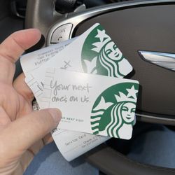 Starbucks - The drive up was slow so they gave me gift cards... totally unexpected and totally appreciated!!!