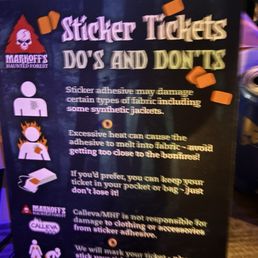 Sticker Tickets Do's and Don'ts